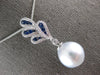 .80CT DIAMOND & AAA SAPPHIRE & SOUTH SEA PEARL 18K WHITE GOLD MULTI LEAF PENDANT