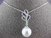 .80CT DIAMOND & AAA SAPPHIRE & SOUTH SEA PEARL 18K WHITE GOLD MULTI LEAF PENDANT