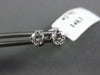 ESTATE .45CT DIAMOND 14K WHITE GOLD ROUND CLASSIC SCREW BACK STUD EARRINGS #2792
