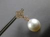 .77CT DIAMOND & AAA SOUTH SEA PEARL 18K ROSE GOLD 4 LEAF CLOVER HANGING EARRINGS