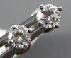 ESTATE .45CT DIAMOND 14K WHITE GOLD ROUND CLASSIC SCREW BACK STUD EARRINGS #2792