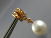 .77CT DIAMOND & AAA SOUTH SEA PEARL 18K ROSE GOLD 4 LEAF CLOVER HANGING EARRINGS