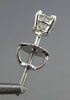 ESTATE .45CT DIAMOND 14K WHITE GOLD ROUND CLASSIC SCREW BACK STUD EARRINGS #2792