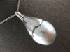 EXTRA LARGE .89CT DIAMOND & AAA SOUTH SEA PEARL 18K WHITE GOLD TEAR DROP PENDANT