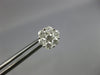 ESTATE 1.15CT DIAMOND 14KT WHITE GOLD 3D CLASSIC CLUSTER STUD EARRINGS