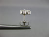 ESTATE 1.15CT DIAMOND 14KT WHITE GOLD 3D CLASSIC CLUSTER STUD EARRINGS