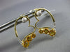 1.32CT DIAMOND & AAA CITRINE 14KT YELLOW GOLD OPEN HEART LOVE HANGING EARRINGS