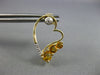 1.32CT DIAMOND & AAA CITRINE 14KT YELLOW GOLD OPEN HEART LOVE HANGING EARRINGS