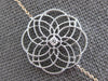 ESTATE .30CT DIAMOND 14K ROSE GOLD FILIGREE FLOWER BY THE YARD FUN LOVE NECKLACE