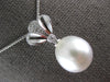 LARGE .36CT DIAMOND AAA SOUTH SEA PEARL 14KT WHITE GOLD BUTTERFLY FLOWER PENDANT