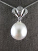 LARGE .36CT DIAMOND AAA SOUTH SEA PEARL 14KT WHITE GOLD BUTTERFLY FLOWER PENDANT