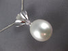 LARGE .36CT DIAMOND AAA SOUTH SEA PEARL 14KT WHITE GOLD BUTTERFLY FLOWER PENDANT