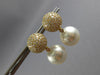 2.06CT DIAMOND & AAA SOUTH SEA PEARL 18K YELLOW GOLD CIRCULAR DOME STUD EARRINGS