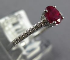 .46CT DIAMOND & AAA RUBY 18KT WHITE GOLD 3D CLASSIC OVAL & ROUND FRIENDSHIP RING