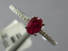 .46CT DIAMOND & AAA RUBY 18KT WHITE GOLD 3D CLASSIC OVAL & ROUND FRIENDSHIP RING
