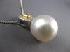 .58CT WHITE & FANCY YELLOW DIAMOND & AAA SOUTH SEA PEARL 18KT WHITE GOLD PENDANT
