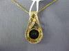 ESTATE 1.98CT DIAMOND & AAA SMOKY TOPAZ 14KT YELLOW GOLD ROUND TEAR DROP PENDANT