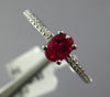 .46CT DIAMOND & AAA RUBY 18KT WHITE GOLD 3D CLASSIC OVAL & ROUND FRIENDSHIP RING