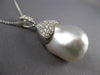 EXTRA LARGE .74CT DIAMOND & AAA SOUTH SEA PEARL 18KT WHITE GOLD FLOATING PENDANT