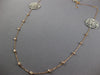 ESTATE .30CT DIAMOND 14K ROSE GOLD FILIGREE FLOWER BY THE YARD FUN LOVE NECKLACE