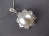 LARGE .90CT DIAMOND & AAA SOUTH SEA PEARL 18KT WHITE GOLD 3D FLOWER STAR PENDANT