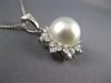 LARGE .90CT DIAMOND & AAA SOUTH SEA PEARL 18KT WHITE GOLD 3D FLOWER STAR PENDANT