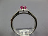 .94CT DIAMOND & AAA RUBY 14KT WHITE GOLD PEAR SHAPE & ROUND HALO FRIENDSHIP RING