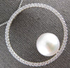 EXTRA LARGE 1.04CT DIAMOND & AAA SOUTH SEA PEARL 18K WHITE GOLD CIRCULAR PENDANT