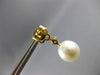 ESTATE .77CT DIAMOND & AAA SOUTH SEA PEARL 18K ROSE GOLD FLOWER HANGING EARRINGS