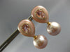 LARGE 2.24CT DIAMOND & AAA MULTI GEM 18K ROSE GOLD 3D TEAR DROP HANGING EARRINGS