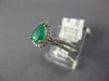 .89CT DIAMOND & AAA EMERALD 14KT WHITE GOLD 3D PEAR SHAPE & ROUND HALO LOVE RING