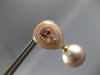 LARGE 2.24CT DIAMOND & AAA MULTI GEM 18K ROSE GOLD 3D TEAR DROP HANGING EARRINGS