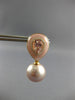 LARGE 2.24CT DIAMOND & AAA MULTI GEM 18K ROSE GOLD 3D TEAR DROP HANGING EARRINGS