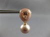LARGE 2.24CT DIAMOND & AAA MULTI GEM 18K ROSE GOLD 3D TEAR DROP HANGING EARRINGS
