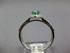 .89CT DIAMOND & AAA EMERALD 14KT WHITE GOLD 3D PEAR SHAPE & ROUND HALO LOVE RING