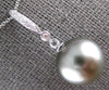 ESTATE .10CT DIAMOND & AAA LIGHT GREY TAHITIAN PEARL 14KT WHITE GOLD BAR PENDANT