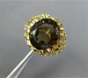 ESTATE LARGE 5.0CT AAA SMOKY TOPAZ 14K YELLOW GOLD OVAL FILIGREE FUN RING #26714