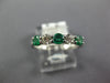 .68CT DIAMOND & AAA EMERALD 14K WHITE GOLD SHARED PRONG 5 STONE ANNIVERSARY RING