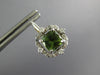 3.31CT DIAMOND & AAA GARNET 14KT WHITE GOLD 3D SQUARE FLOWER HANGING EARRINGS