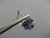 LARGE 11.25CT DIAMOND & AAA AMETHYST 14KT WHITE GOLD LOVE KNOT HANGING EARRINGS
