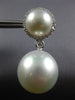 .47CT DIAMOND & AAA SOUTH SEA PEARL 18KT WHITE GOLD 3D CLASSIC HANGING EARRINGS