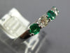.68CT DIAMOND & AAA EMERALD 14K WHITE GOLD SHARED PRONG 5 STONE ANNIVERSARY RING
