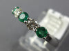 .68CT DIAMOND & AAA EMERALD 14K WHITE GOLD SHARED PRONG 5 STONE ANNIVERSARY RING