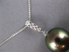 ESTATE .15CT DIAMOND & AAA TAHITIAN PEARL 14K WHITE GOLD 3D JOURNEY LOVE PENDANT