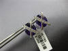 LARGE 11.45CT DIAMOND & AAA AMETHYST 14K WHITE GOLD OVAL & ROUND X STUD EARRINGS