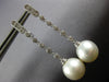 .33CT DIAMOND & AAA SOUTH SEA PEARL 18KT WHITE GOLD 3D FILIGREE HANGING EARRINGS