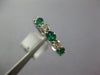 .68CT DIAMOND & AAA EMERALD 14K WHITE GOLD SHARED PRONG 5 STONE ANNIVERSARY RING