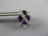 LARGE 11.45CT DIAMOND & AAA AMETHYST 14K WHITE GOLD OVAL & ROUND X STUD EARRINGS