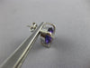 LARGE 11.45CT DIAMOND & AAA AMETHYST 14K WHITE GOLD OVAL & ROUND X STUD EARRINGS
