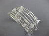 LARGE .48CT DIAMOND 14K WHITE GOLD MULTI ROW SQUARE FLEXIBLE FUN BANGLE BRACELET